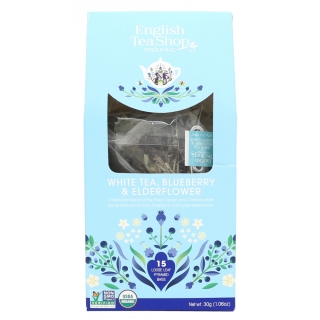 English Tea Shop Bílý čaj, borůvky a bezinka 15 pyramidek bio