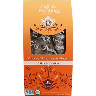 English Tea Shop Čaj Kakao Skořice a zázvor 15 pyramidek bio