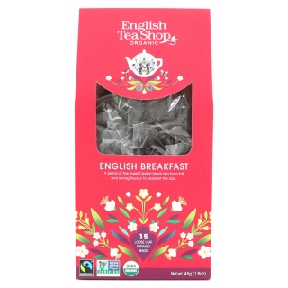English Tea Shop Čaj English Breakfast pyramidky 15 pyramidek bio a fairtrade