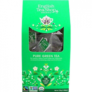 English Tea Shop Zelený čaj čistý 15 pyramidek bio a fairtrade